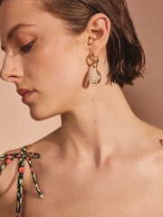 Cath Kidston Gold Tone Shell Earrings - Image 1 of 6