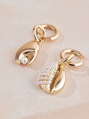 Cath Kidston Gold Tone Shell Earrings - Image 6 of 6