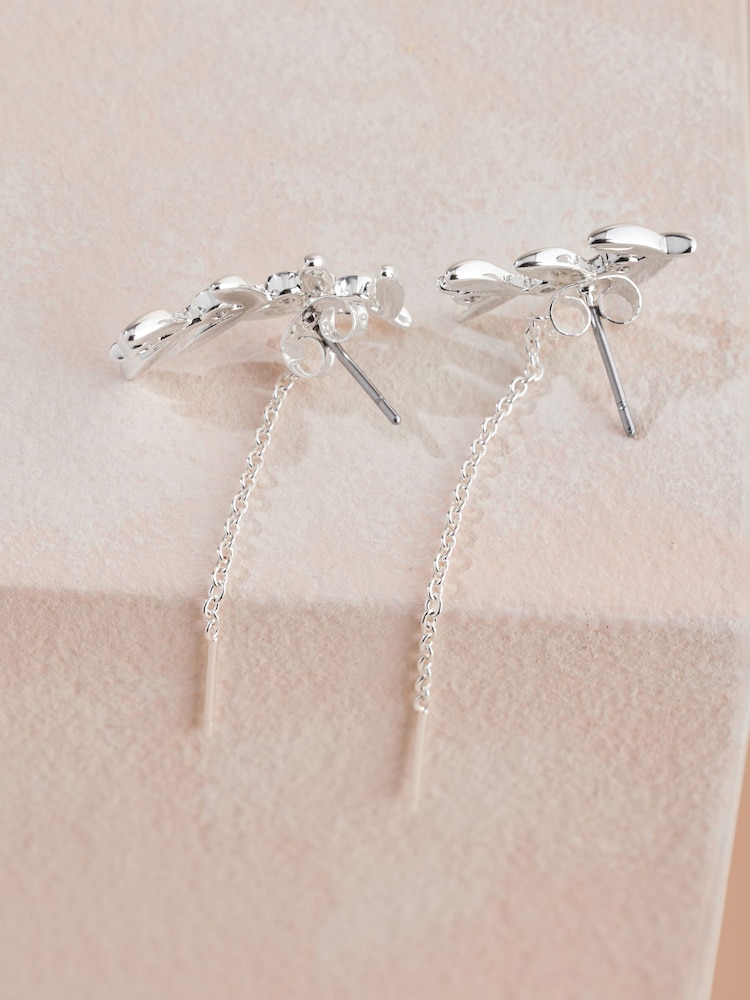 Cath Kidston Silver Tone Branch Earrings - Image 2 of 3