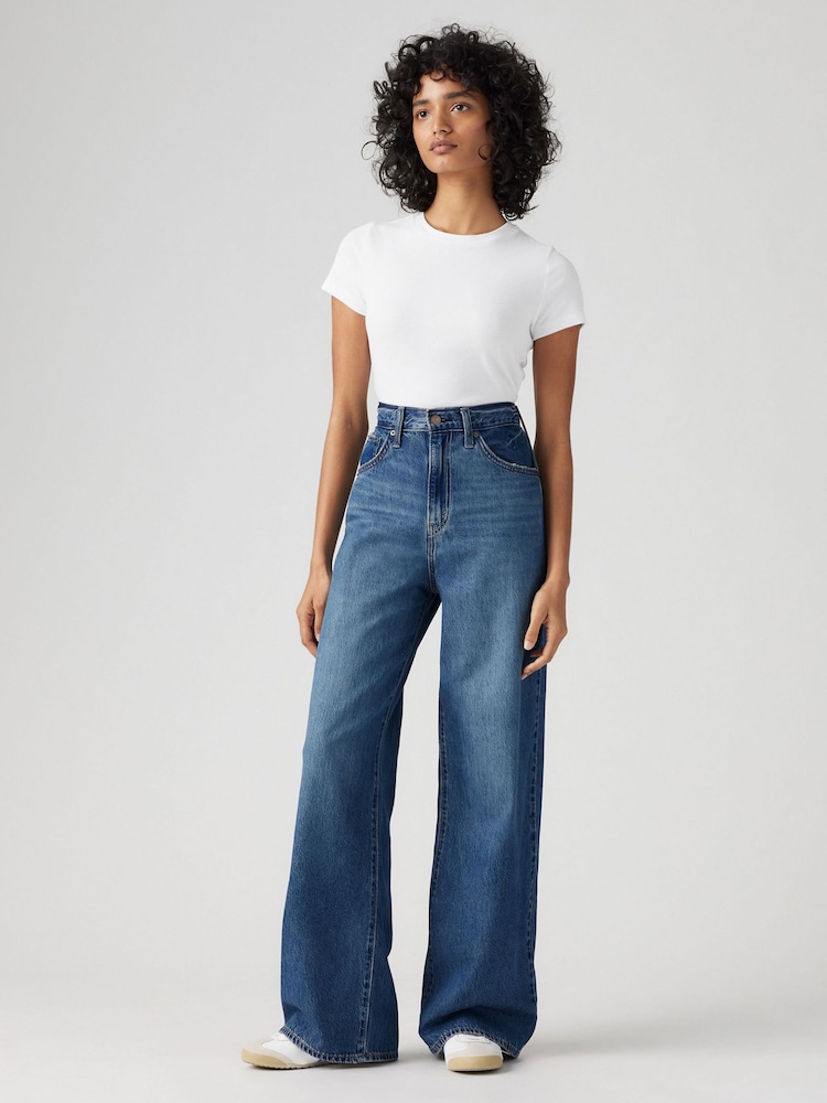 Levi's® Blue Wide Fit Cinched Baggy 100% Cotton Jeans - Image 1 of 12