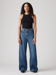 Levi's® Blue Wide Fit Cinched Baggy 100% Cotton Jeans - Image 3 of 12