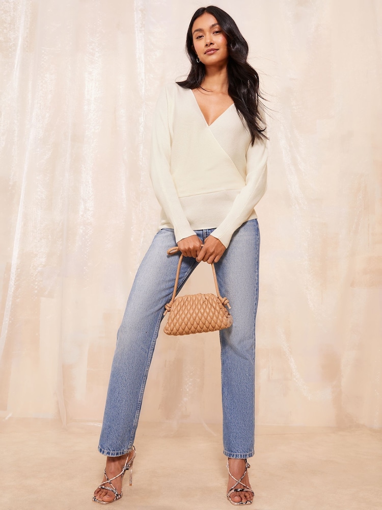 Friends Like These Ivory Ballet Wrap Top - Image 2 of 4