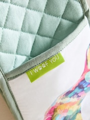 Teal Blue Sausage Dog Oven Gloves - Image 5 of 5