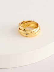 Orelia London Gold Tone Interlocking Ring - Image 2 of 4