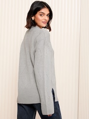 Friends Like These Grey Diamond Cable Jumper - Image 5 of 5