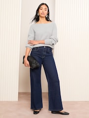 Friends Like These Grey Off The Shoulder Jumper - Image 2 of 5
