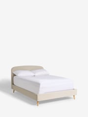 Soft Velvet Pebble Matson Wooden Bed Frame - Image 7 of 8