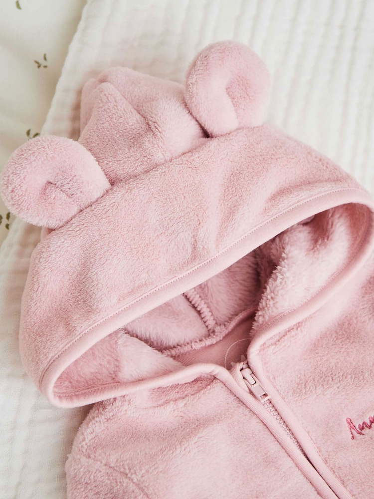 My 1st Years Personalised Bow Fleece All-In-One - Image 2 of 5