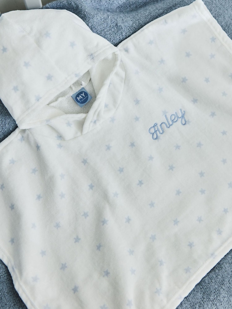 My 1st Years Personalised Star Towelling 100% Cotton Poncho - Image 1 of 4