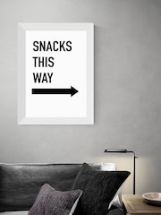 East End Prints White Snacks This Way by Studio Eleni - Image 1 of 3