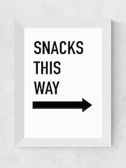 East End Prints White Snacks This Way by Studio Eleni - Image 2 of 3