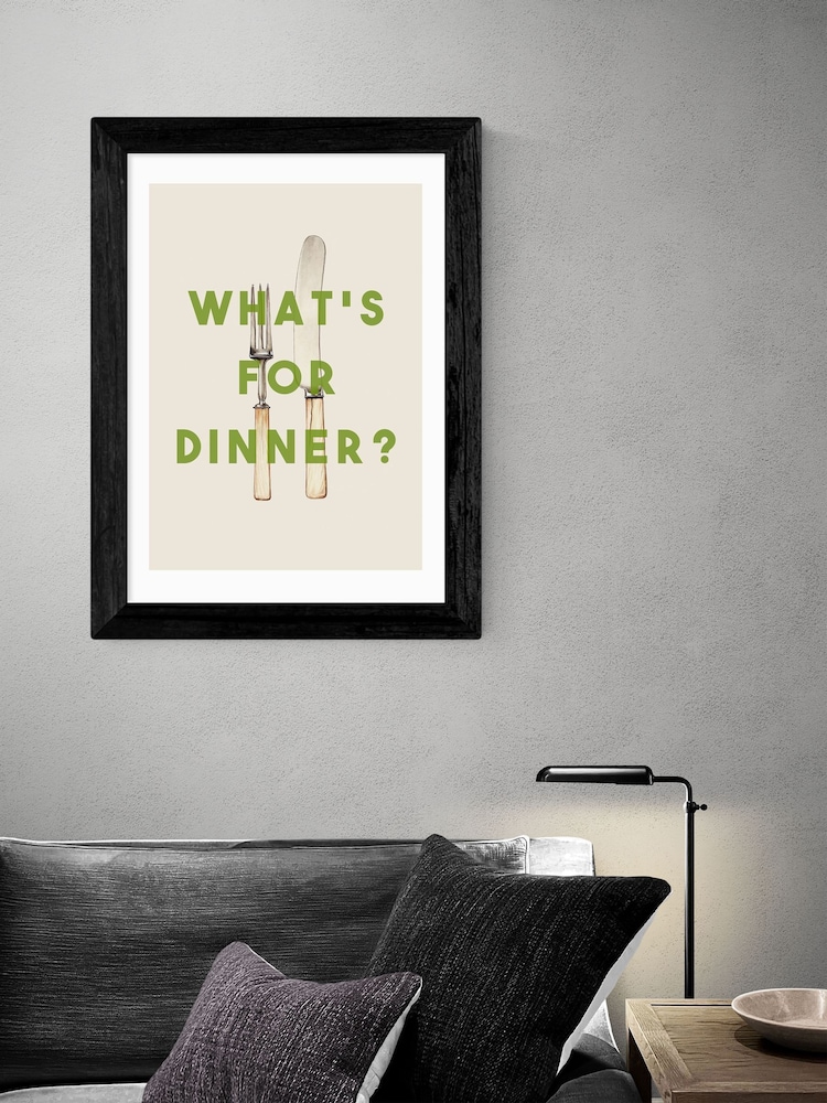 East End Prints Black What's For Dinner? by The 13 Prints - Image 1 of 3