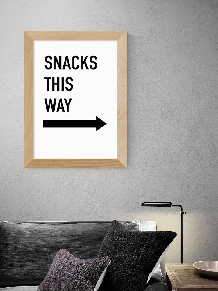 East End Prints Oak Snacks This Way by Studio Eleni - Image 1 of 3