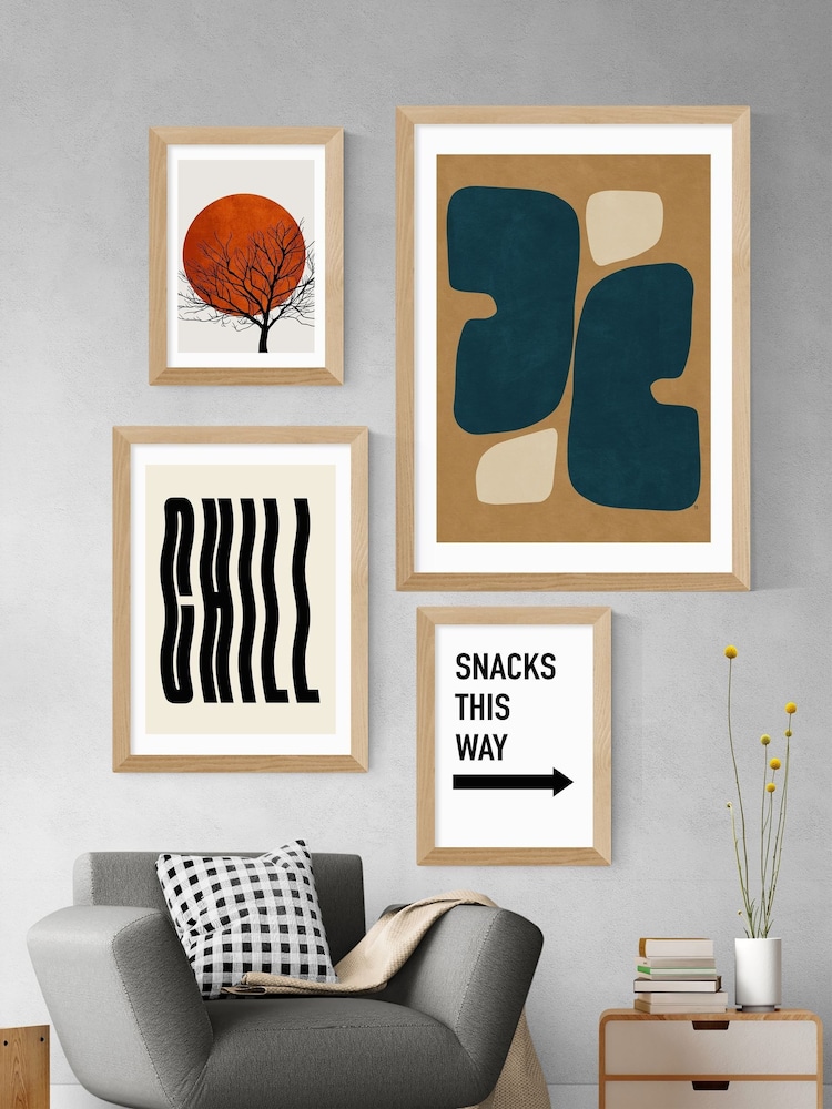 East End Prints Oak Snacks This Way by Studio Eleni - Image 3 of 3