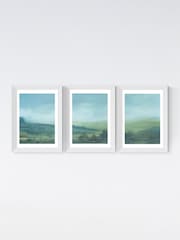 East End Prints White Tonal Triptych by Dan Hobday - Image 2 of 2