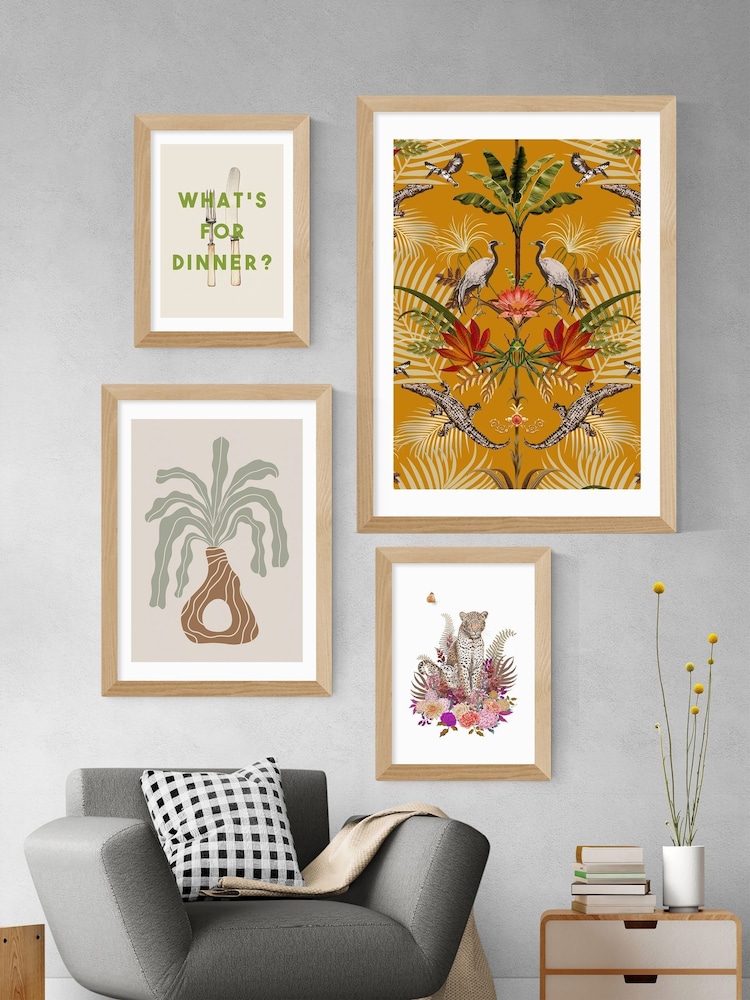 East End Prints Oak Leopard Bouquet by Becca Who - Image 3 of 3