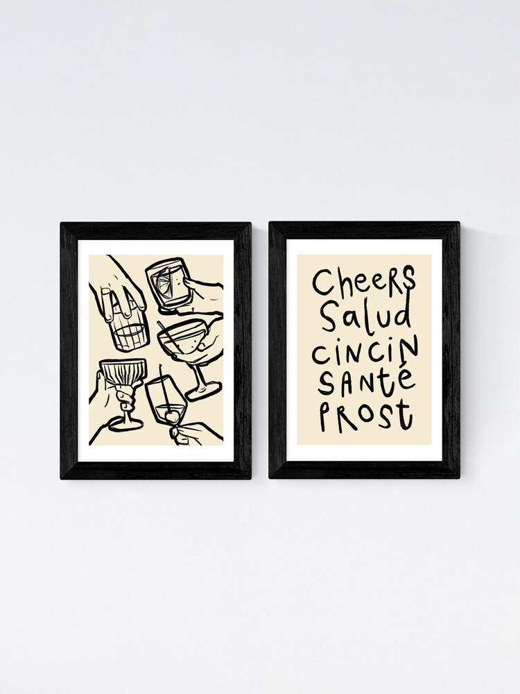 East End Prints Black Cheers Monochrome Twin Set by Simply Extra Jordinary - Image 2 of 2 East End Prints Black Cheers Monochrome Twin Set by Simply Extra Jordinary - Image 2 of 2