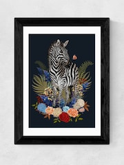 East End Prints Black Zebra Floral by Becca Who - Image 2 of 3