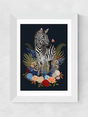 East End Prints White Zebra Floral by Becca Who - Image 2 of 3
