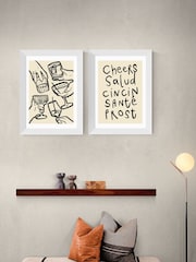 East End Prints White Cheers Monochrome Twin Set by Simply Extra Jordinary - Image 1 of 2