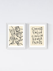 East End Prints White Cheers Monochrome Twin Set by Simply Extra Jordinary - Image 2 of 2