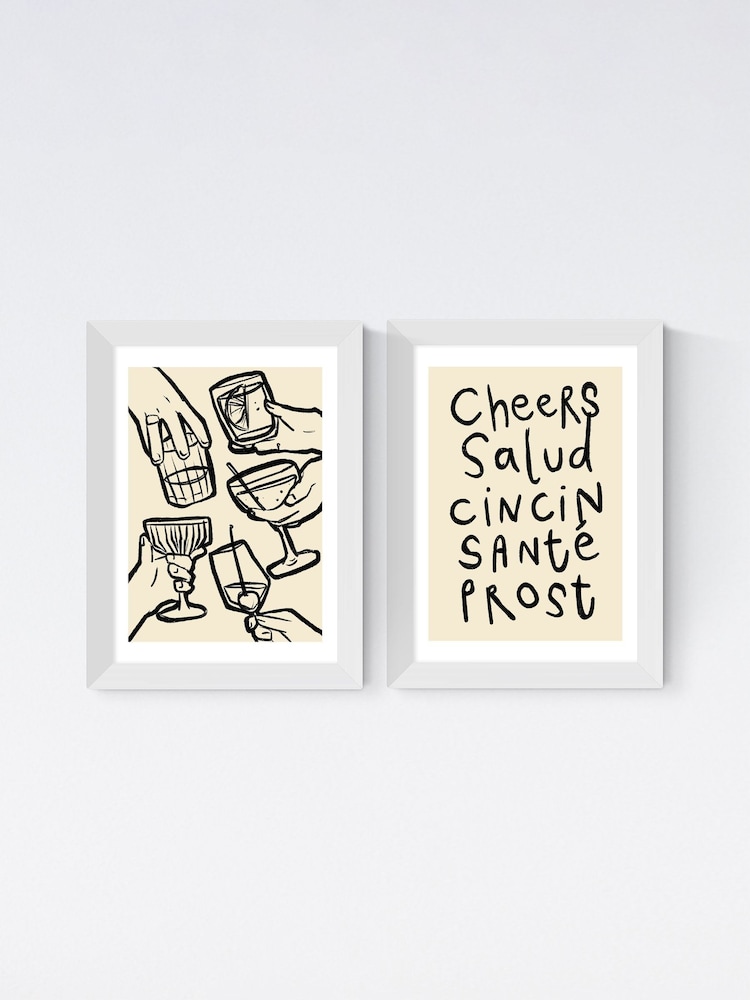 East End Prints White Cheers Monochrome Twin Set by Simply Extra Jordinary - Image 2 of 2