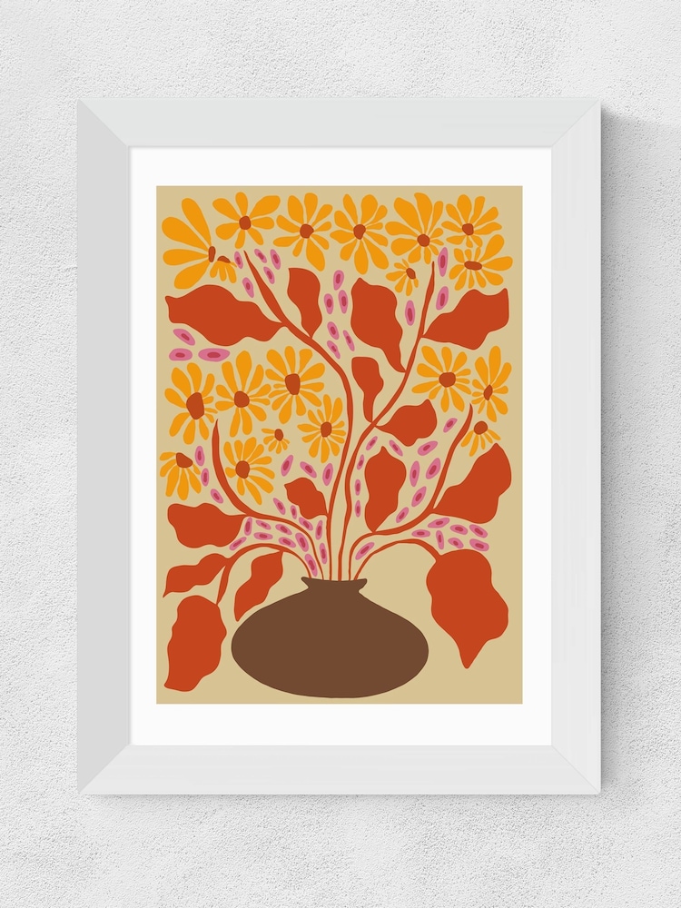 East End Prints White Retro Patal Pottery by Miho Art Studio - Image 2 of 3 East End Prints White Retro Patal Pottery by Miho Art Studio - Image 2 of 3