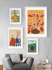 East End Prints White Bold Blossom Pottery by Miho Art Studio - Image 3 of 3