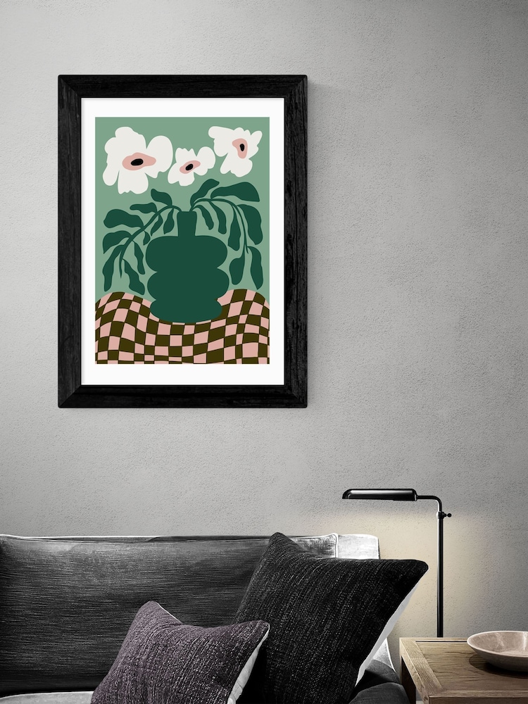 East End Prints Black Bold Blossom Pottery by Miho Art Studio - Image 1 of 3
