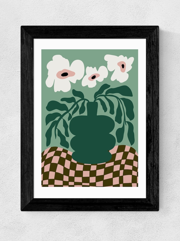 East End Prints Black Bold Blossom Pottery by Miho Art Studio - Image 2 of 3