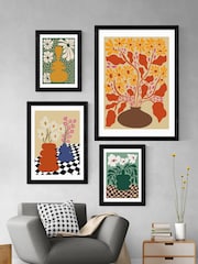 East End Prints Black Happy Retro Flower Vase II by Miho Art Studio - Image 3 of 3
