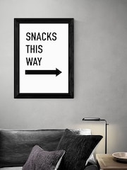 East End Prints Black Snacks This Way by Studio Eleni - Image 1 of 3