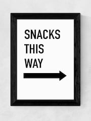 East End Prints Black Snacks This Way by Studio Eleni - Image 2 of 3