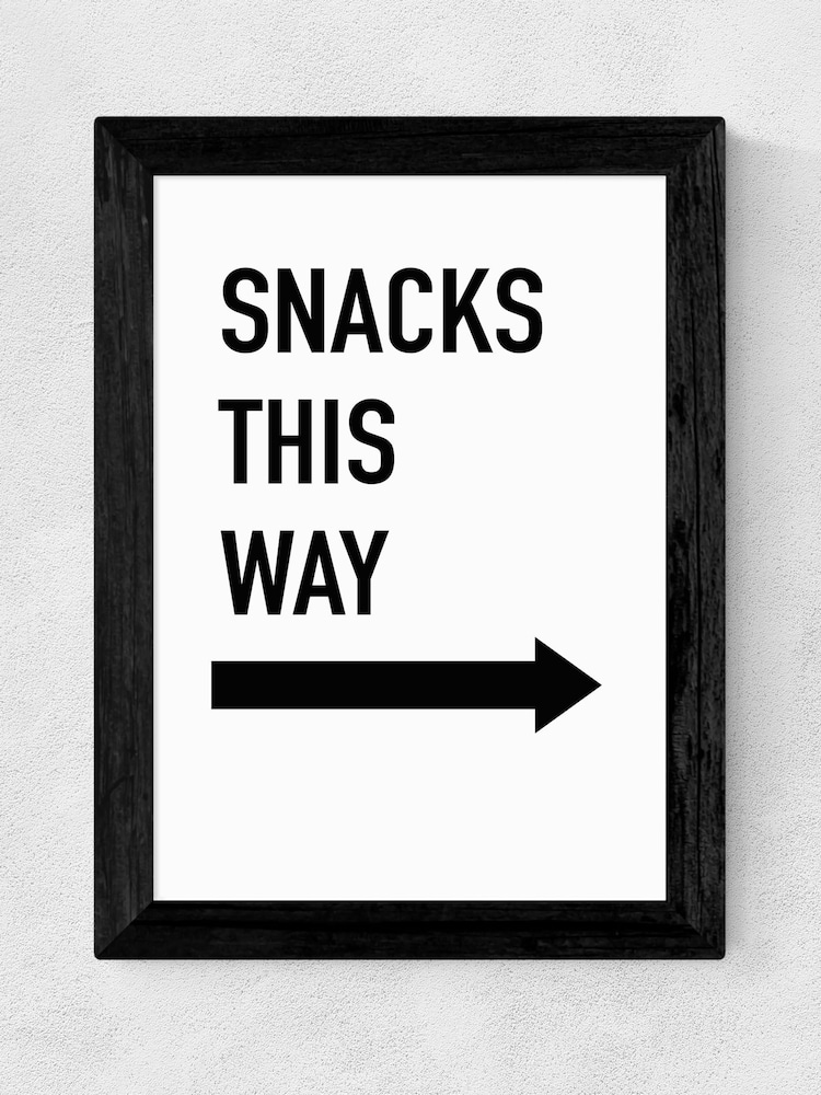 East End Prints Black Snacks This Way by Studio Eleni - Image 2 of 3