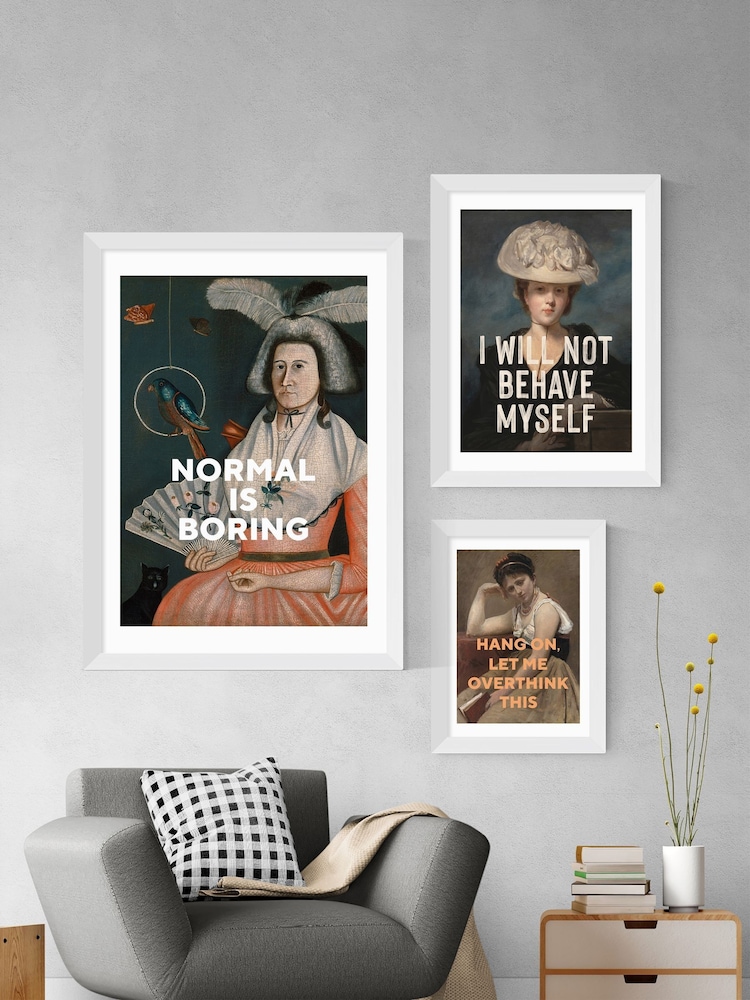 East End Prints White I Will Not Behave Myself by Oh Fine! Art - Image 3 of 3