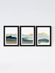 East End Prints Black Natural Triptych by Dan Hobday - Image 2 of 2