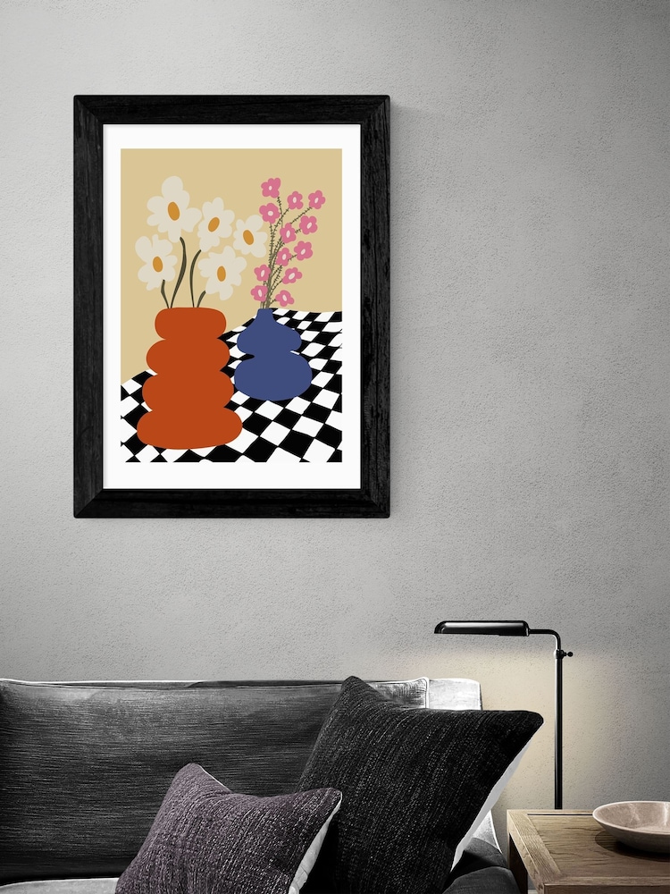 East End Prints Black Two Blooming Pottery by Miho Art Studio - Image 1 of 3 East End Prints Black Two Blooming Pottery by Miho Art Studio - Image 1 of 3