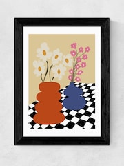 East End Prints Black Two Blooming Pottery by Miho Art Studio - Image 2 of 3
