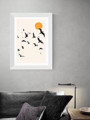 East End Prints White Up and Away by Kubistika - Image 1 of 3