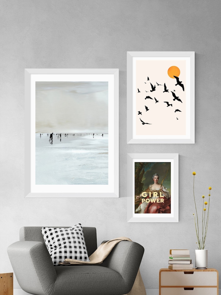 East End Prints White Up and Away by Kubistika - Image 3 of 3