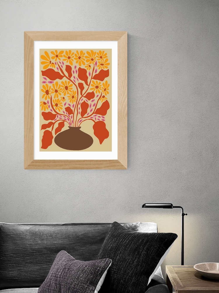 East End Prints Oak Retro Patal Pottery by Miho Art Studio - Image 1 of 3