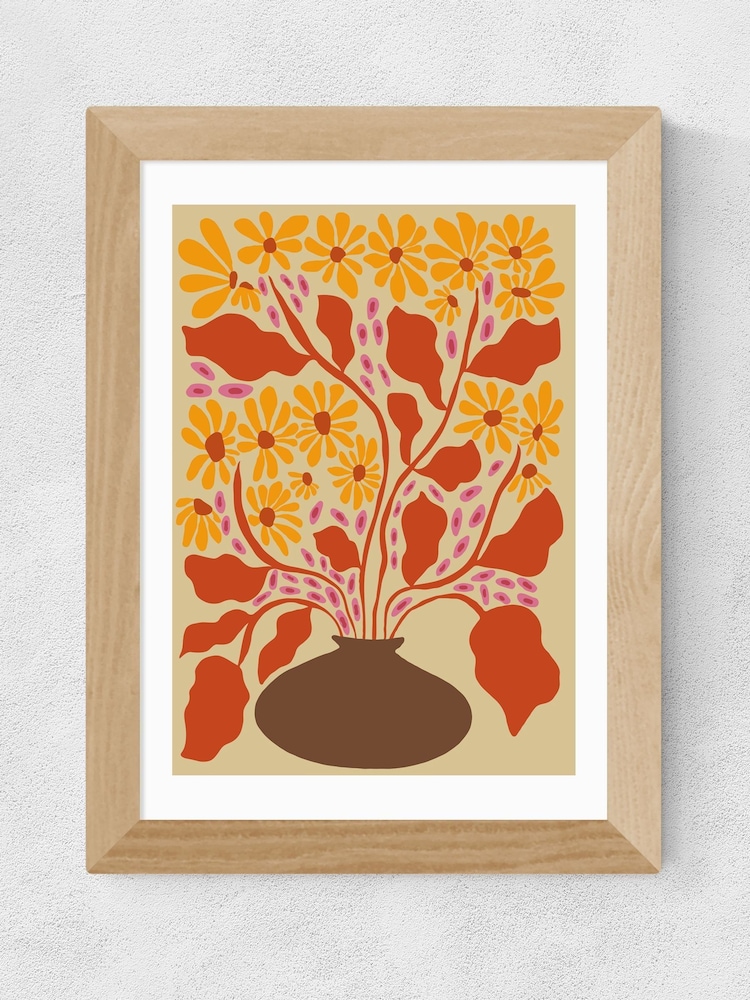 East End Prints Oak Retro Patal Pottery by Miho Art Studio - Image 2 of 3