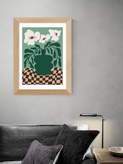 East End Prints Oak Bold Blossom Pottery by Miho Art Studio - Image 1 of 3