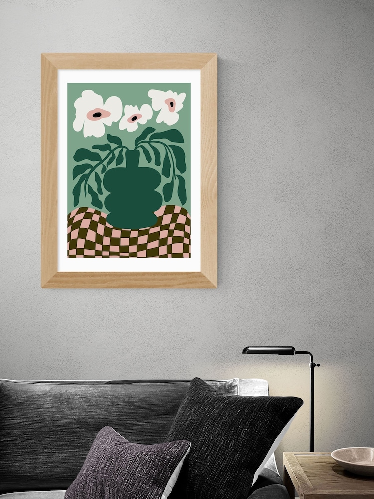 East End Prints Oak Bold Blossom Pottery by Miho Art Studio - Image 1 of 3