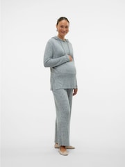 Mamalicious Grey Maternity Soft Hoodie - Image 4 of 6