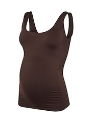 Mamalicious Brown Seamless Maternity Top and Leggings Set - Image 6 of 9