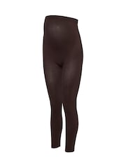 Mamalicious Brown Seamless Maternity Top and Leggings Set - Image 8 of 9