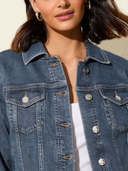 Friends Like These Blue Mid Wash Denim Jacket - Image 2 of 5