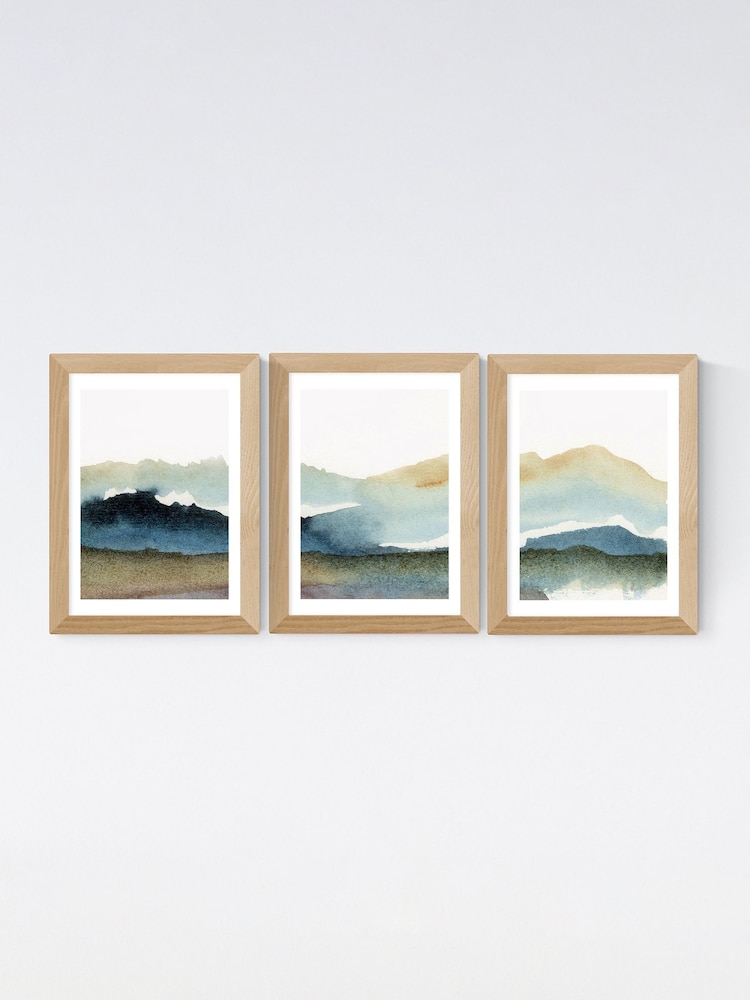 East End Prints Oak Natural Triptych by Dan Hobday - Image 2 of 2