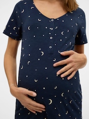 Mamalicious Maternity Mânecă scurtă Star Imprimeu Nursing Nightie - Image 3 of 7
